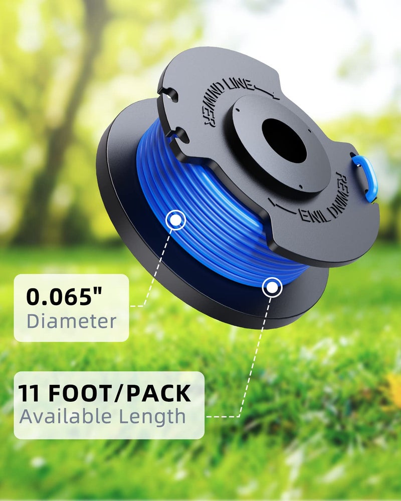 EVENTRONIC Weed Wacker String Replacement Compatible with Ryobi One+ AC14RL3A, 0.065'' String Trimmer Refill Line for Ryobi String Trimmer, 99 FT Autofeed Weed Eater String for Ryobi 18V,24V,40V(9 Spools+2 Caps) - Image 2